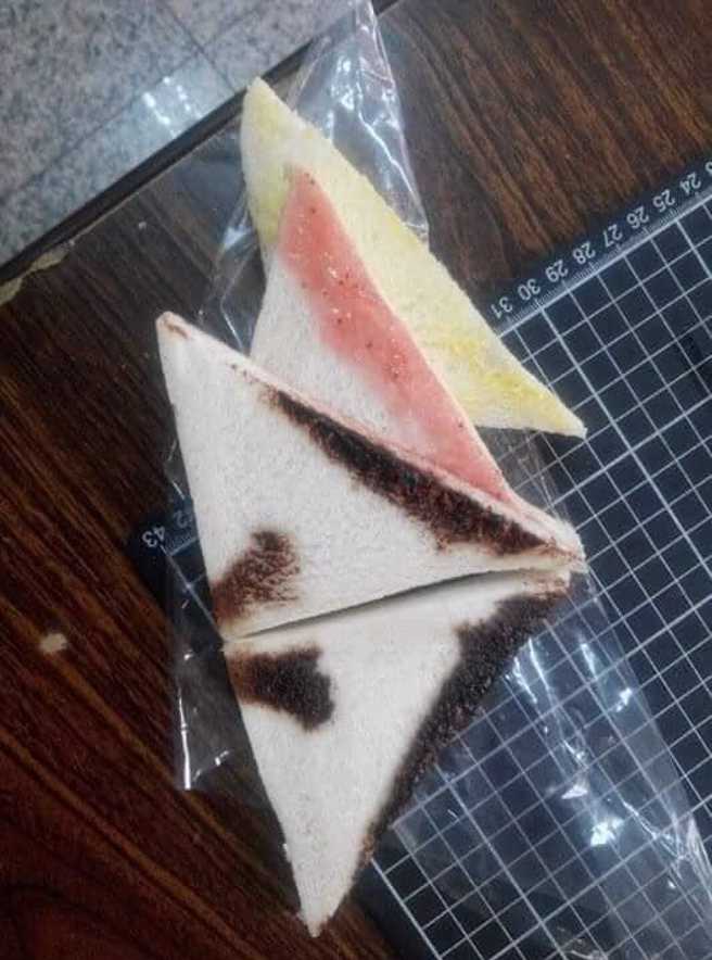 早餐店的果酱三明治。（图／翻摄自爆废公社公开版）