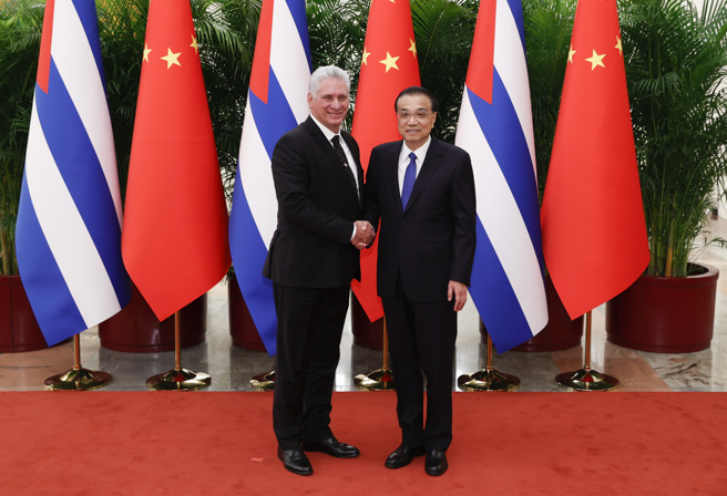 古巴國家主席狄亞士-卡奈（Miguel Diaz-Canel）近日訪問中國。(圖/中新社)