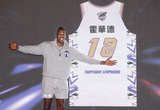 霍華德加盟桃園永豐雲豹籃球隊，帶來魔獸旋風。（姚志平攝）