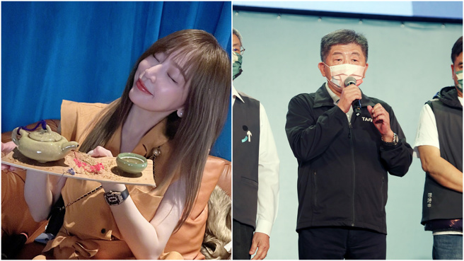 王心凌19年前的歌曲疑似预言陈时中的参选结果。(图／翻摄自王心凌微博、中时资料照)