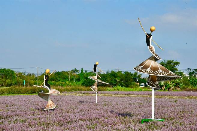 2022桃園仙草花節開幕邀民眾賞遊浪漫紫色花海。(呂筱蟬攝)