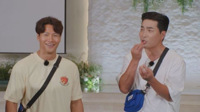 河道权(右)解释金锺国像是巨婴一样吃东西还掉满地，看了就心软不忍让他下车拒当队员。(图／中天综合台)