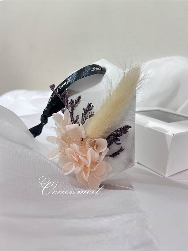 擴香石DIY成品示意圖。（板橋區公所提供）