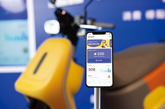 Gogoro Rewards首绑台新卡消费，享Gogoro Smart Points点数回馈。图／台新提供
