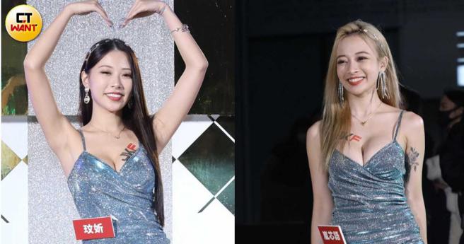 上周出席耶誕點燈活動的JKF女郎玟妡（左）與嵐心語，也在這次新加坡演出的名單內。（圖／本刊攝影組）