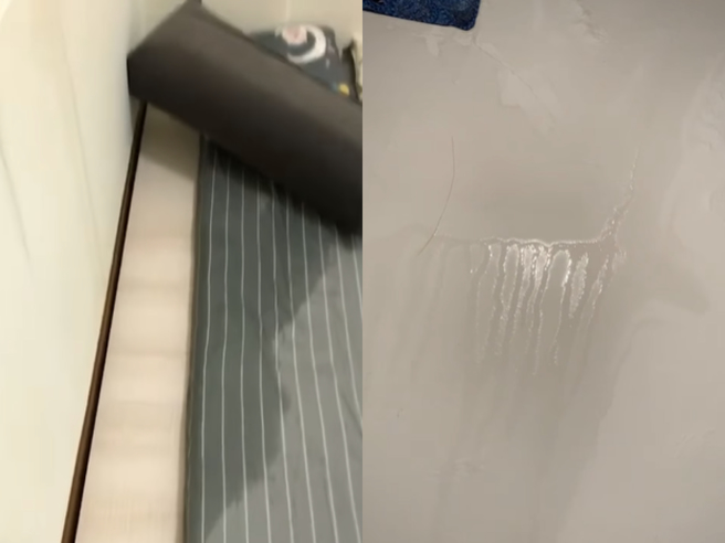 林口社宅严重漏水，让住户相当不满。（翻摄自爆料公社二社脸书）