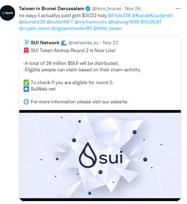 「台北驻汶莱经济文化办事处」的推特帐号被骇了，引发台湾的国家安全再被质疑。(图/网路截图)