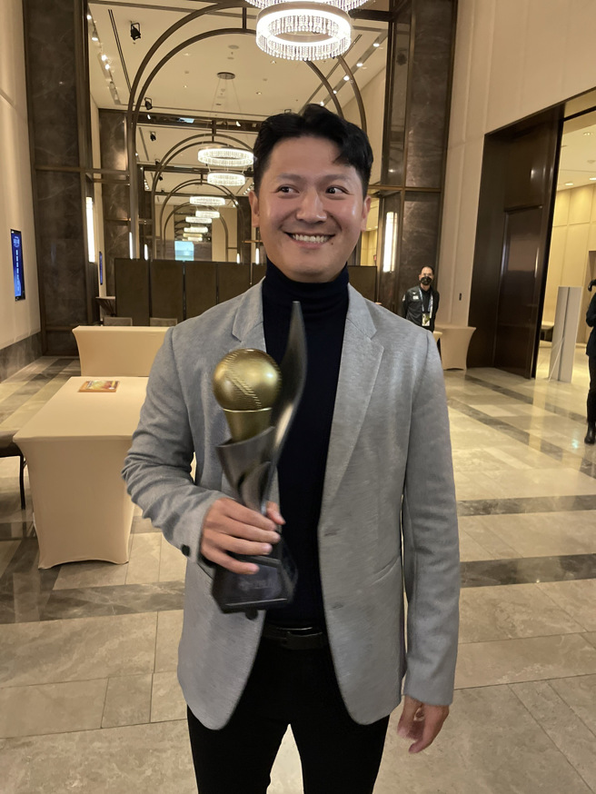 乐天桃猿陈禹勋。（毛琬婷摄）