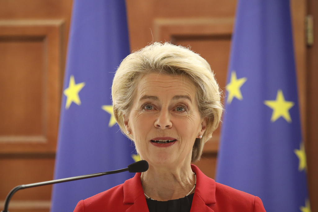 欧盟执委会主席冯德莱恩（Ursula von der Leyen）。图/美联社(photo:ChinaTimes)