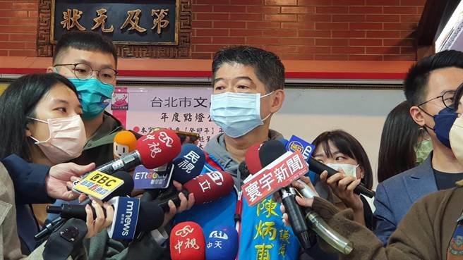 国民党台北市议员陈炳甫。（杨亚璇摄）