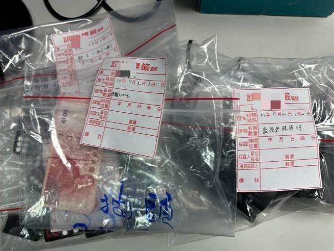 警方查扣到陳嫌在屋外裝設了大量監視攝影鏡頭。（蘆竹警分局提供／陳夢茹桃園傳真）