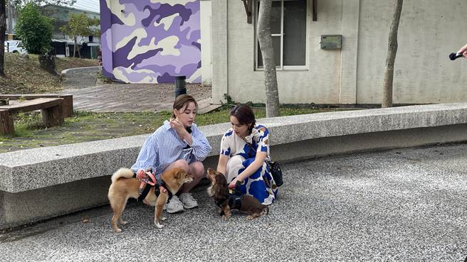 Sandy（左）跟欧阳妮妮从小玩在一起。（TVBS提供）