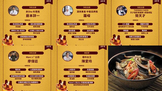 「高雄日嚐366」力邀6位高雄在地名厨以及4位美食专家，共推50道高雄美味(高雄市观光局提供)