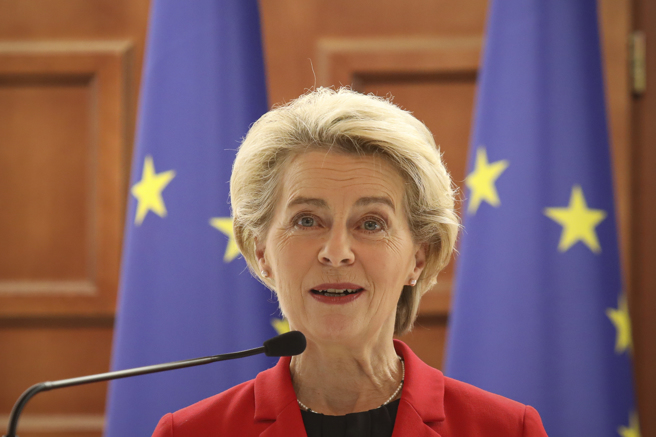 歐盟執委會主席馮德萊恩（Ursula von der Leyen）。(圖/美聯社) 