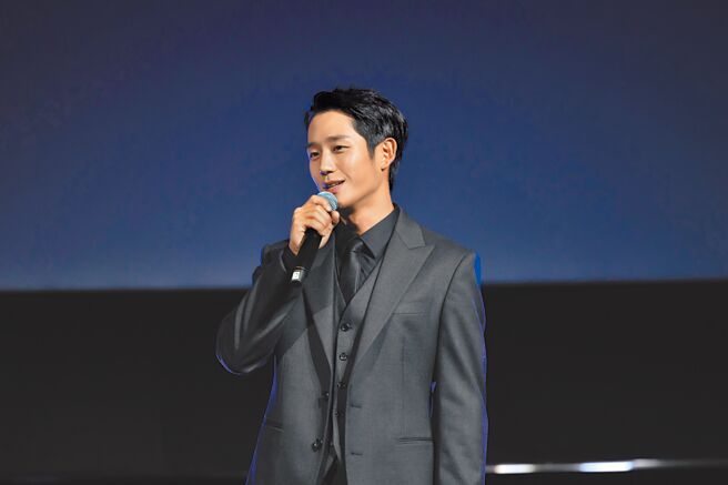 丁海寅、李圣经、金英光（见图）昨出席「2022迪士尼内容发布会」宣传新剧。（迪士尼提供）