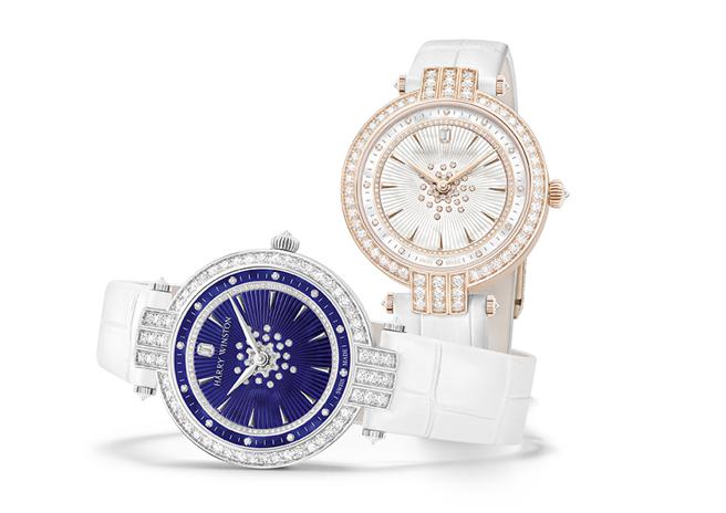 海瑞溫斯頓卓時Premier系列31mm自動腕表，鑲鑽更添風華。（Harry Winston 提供）