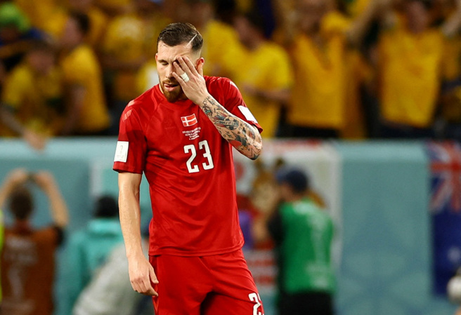 若真有丟棄紙條一事，丹麥輸球的鍋可能要由霍伊伯格來背了。(路透)