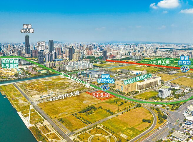 夢時代購物中心旁，稀有所有權土地釋出，入主亞洲新灣區打造傳世企業總部唯一機會。圖／業者提供