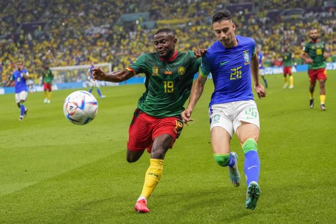 世足》喀麥隆1比0擊敗巴西。（美聯社）
