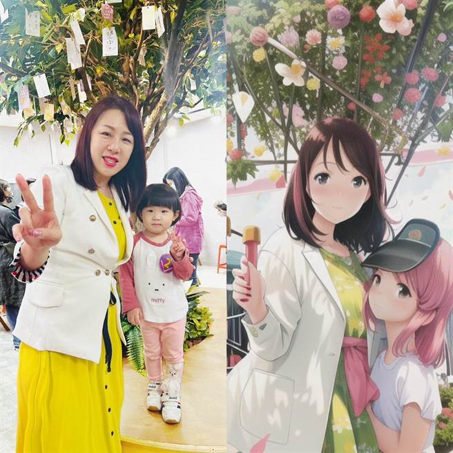 新北市议员刘美芳跟风玩起AI变身游戏。（刘美芳服务处提供）