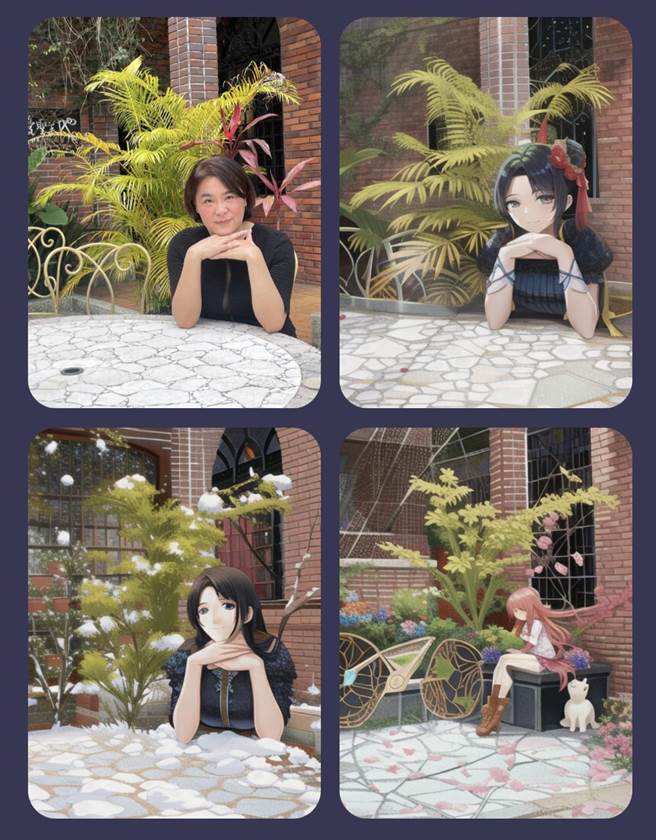 立委陈玉珍跟风玩起AI变身游戏。（刘美芳服务处提供）