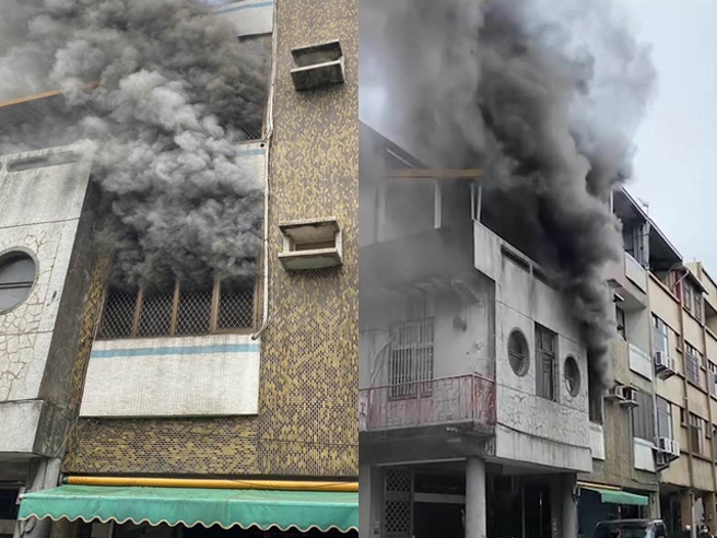 火警当下在一楼包粽子的阿嬷和在客厅看电视的父亲被邻居告知3楼冒出浓烟，才得知失火，而同在3楼睡觉的阿公及时逃出生还。（读者提供）