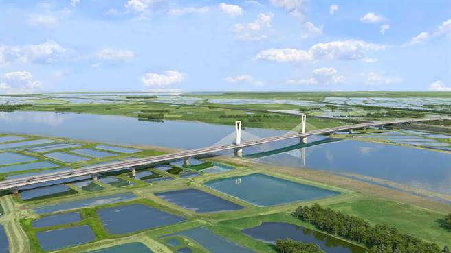 台61线西滨快速公路曾文溪桥新建工程预计2028年完工。(台南市工务局提供／曹婷婷台南传真)