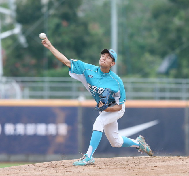 谷保家商黄仲翔。（陈怡诚摄）