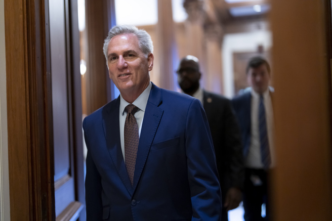眾議院共和黨領袖麥卡錫（Kevin McCarthy）。（圖／美聯社）