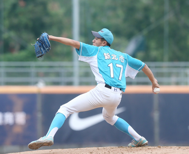 谷保家商黄仲翔。（陈怡诚摄）