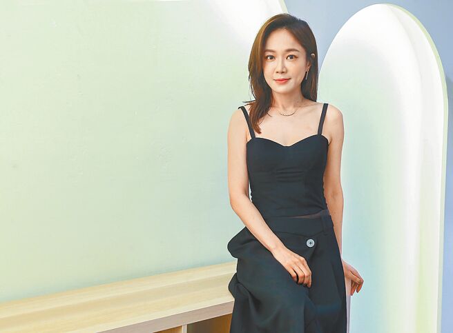 尹馨日前为戏受访，松口谈感情现况。（粘耿豪摄）