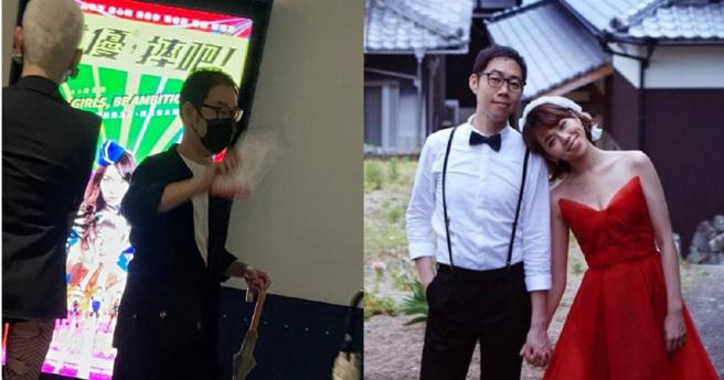 林书宇进戏院支持《女优，摔吧！》。（图／读者提供／取自夏于乔IG）