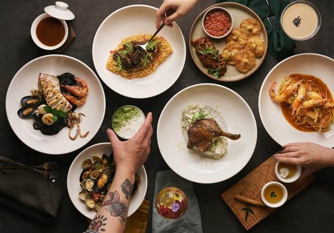 尊鸿餐饮集团新品牌「嵩sung」欧陆餐酒馆，12／31前採全预约制。(嵩sung提供)