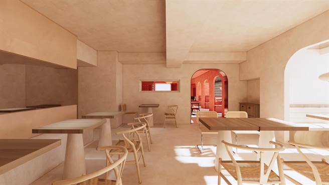 「嵩 sung」一间餐厅有两种主色，随着光影变化，让人有种梦境与现实交错的不思议感。(嵩sung提供)