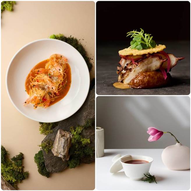 「嵩 sung」可品尝到时尚法餐和世界调酒冠军师独家打造的特色调饮。(嵩sung提供／陈韵萍合成)