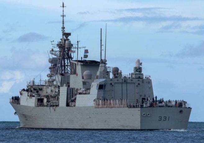 加拿大皇家海軍哈利法克斯級（Halifax）巡防艦「溫哥華」號（HMCS Vancouver，FFH 331）今年9月20日曾和美國軍艦一同穿越台海。（五角大廈國防視覺資訊發布服務單位/DVIDS）