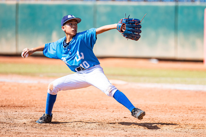 龟山国小吴靖佑。（徐生明棒球发展协会提供）