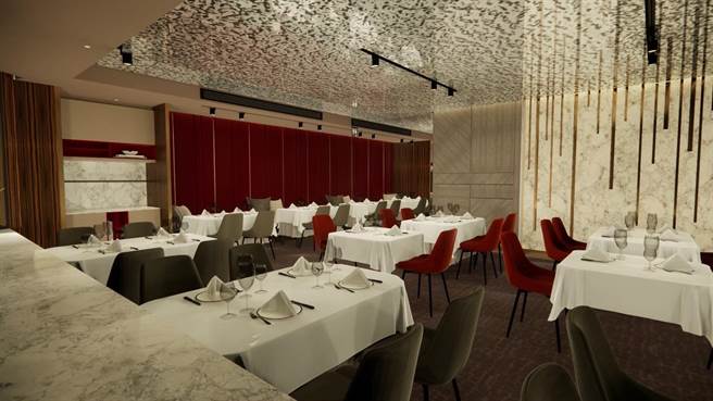 「王品牛排」中山北店正式完工开幕，充满圣诞感的红、白配色，提供顾客崭新体验。(王品集团提供)