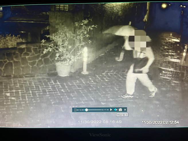 警方调阅监视器锁定黄嫌涉案。（警方提供）