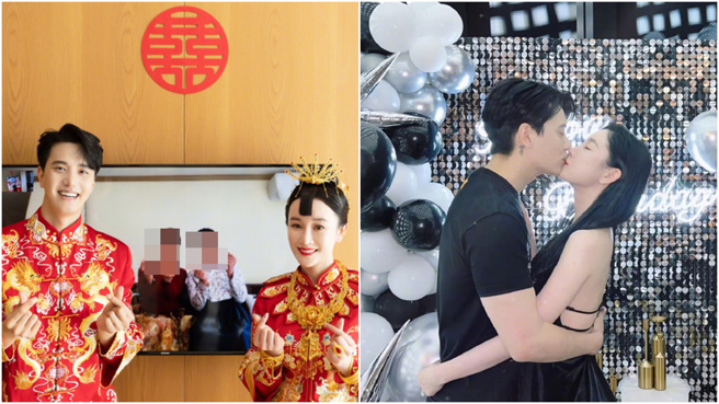 張檬與金恩聖於今年10月舉辦婚禮。(圖／翻攝自張檬微博)