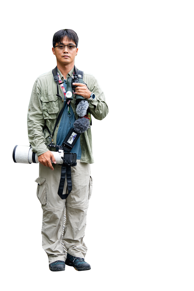 鸟类向导洪贯捷（摄影／王力平）