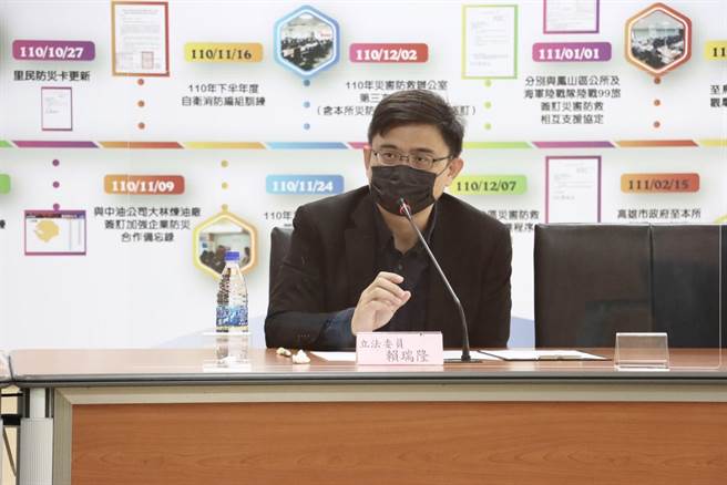 立委赖瑞隆今天邀集小港区长谢水福、交通部简任技正黄胜兴、高速公路局副局长陈国隆、高雄市政府交通局、工务局等人召开协调会，要求中央地方合作加速各项审议、设计及用地取得作业。（柯宗纬翻摄）