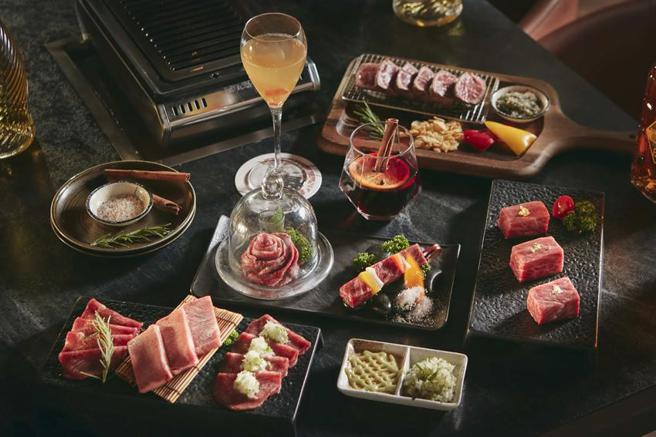 （王品集团烧肉餐酒馆「最肉」可一次集齐美日澳顶级和牛，迎接圣诞节还能来杯冠军特调微醺放松。图／王品集团提供）