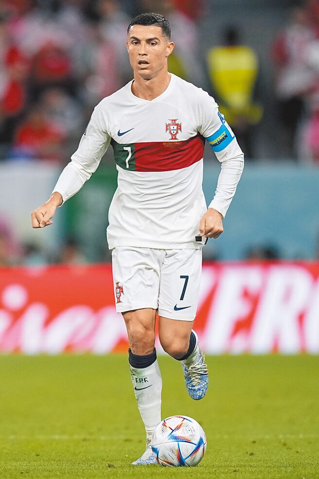 C.罗纳多在世界杯淘汰赛的第1次进球还没出现。（美联社）