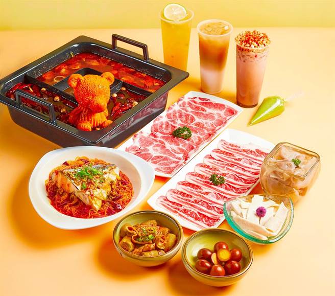 「麻一点、麻辣喝点茶」结合麻辣锅及麻辣特色手摇饮，抢攻年轻消费市场。（鼎王提供／冯惠宜台中传真）
