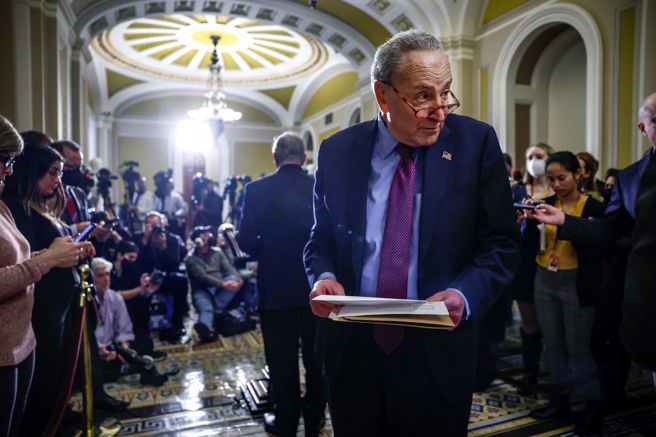 图为联邦参议院民主党领袖舒默（Chuck Schumer）。(图/路透社)