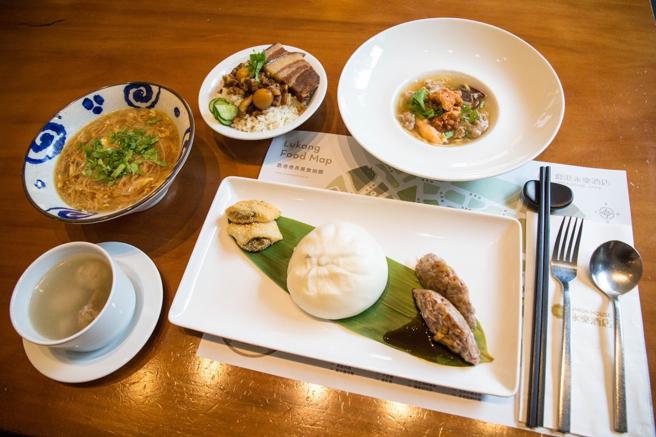 伊登嚐鹿港小吃，最爱永乐酒店特制爌肉饭。(品观点提供)