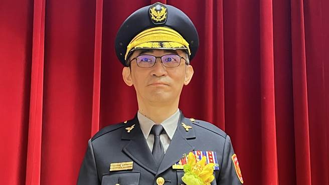 新任的学甲分局长刘全福。（张毓翎摄）