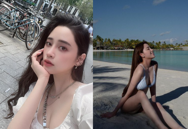 歐陽妮妮曬出與媽媽同框泡湯照。（圖／歐陽妮妮IG）