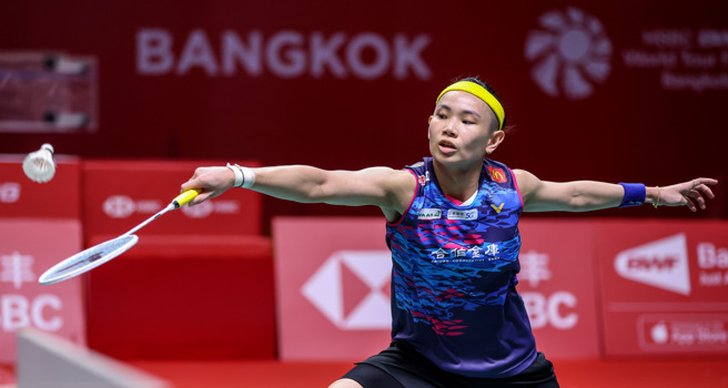 戴资颖在年终赛小组赛第2场直落二获胜。（Badminton Photo提供）